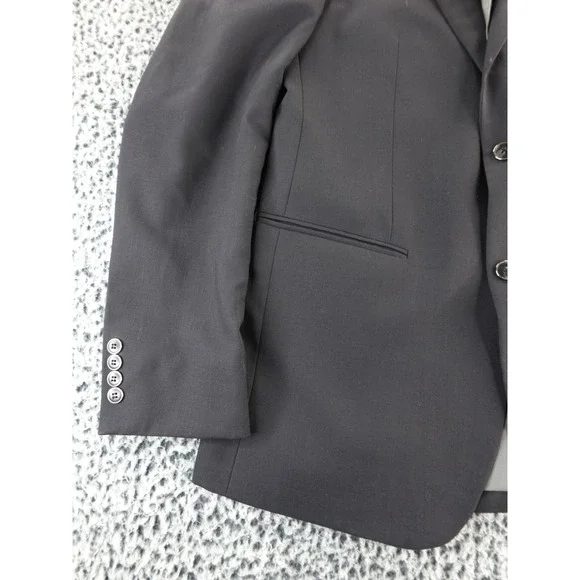 Wilke Rodriguez Classic Black Two Button Blazer Mens Business Casual Suit 42L